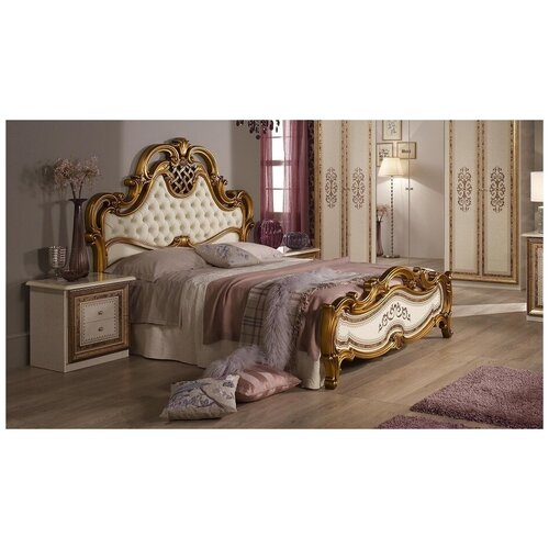 Двуспальная кровать Alba Анита 160*200 цвет бежевый