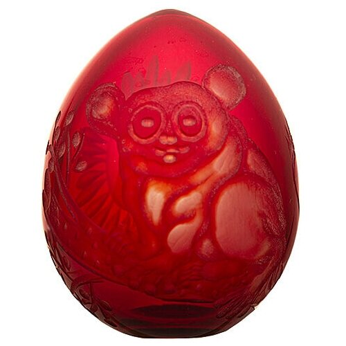 Пасхальное яйцо из рубинового стекла Лори 7 см