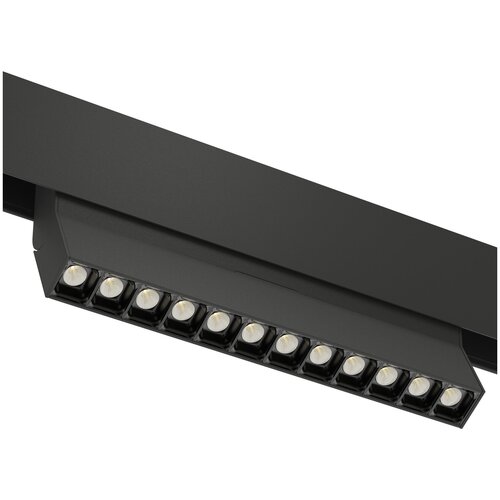 Трековый светодиодный светильник магнитный SPOT BLACK BOOK MAGNETIC S20 48V 16W 36° CRI90 OSRAM 4000K | Черный корпус L220хH110mm