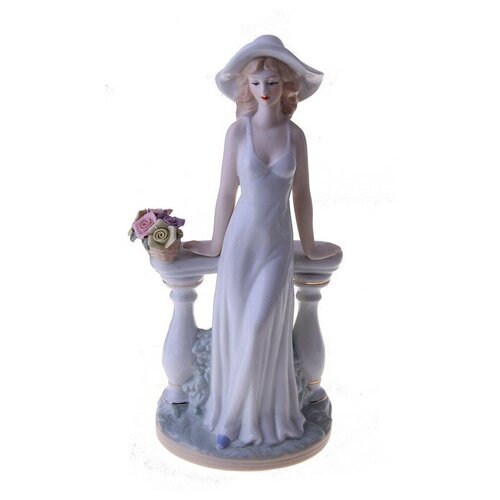Сувенир керамика "Девушка на балконе" 31х13х8 см