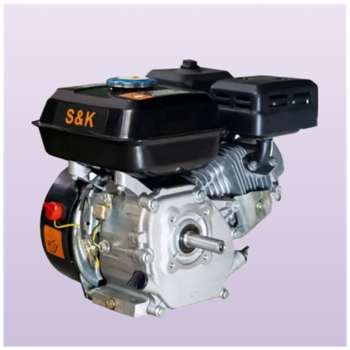Двигатель для мотоблока бензиновый S&K 170F/ 7 л.с./ Вал 20мм / Распредвал пластик
