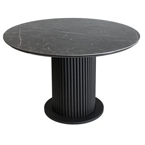 Стол кухонный орландо керамический черный глянец 118 см