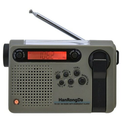 Всеволновой Цифровой Радиоприемник HanRongDa HRD-900 / Туристический / Походный / С солнечной батареей /
