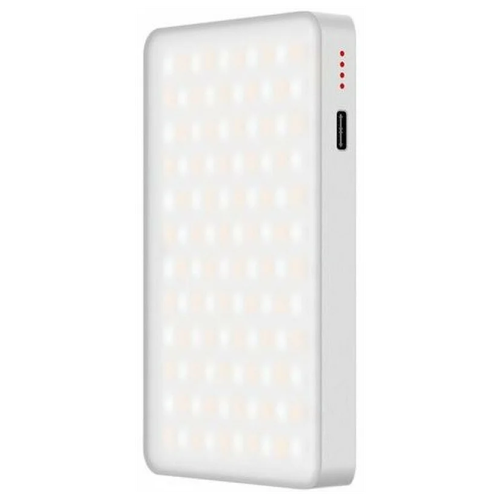 Портативный переносной светодиодный LED видеосвет RGB (с дисплеем) - Белый
