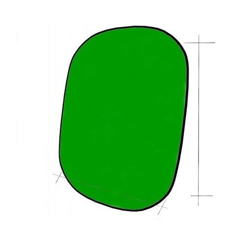 Фон хромакей складной высота 3 м. / ширина 3 м. односторонний GOZHY - SPECIAL 360 (зелёный)