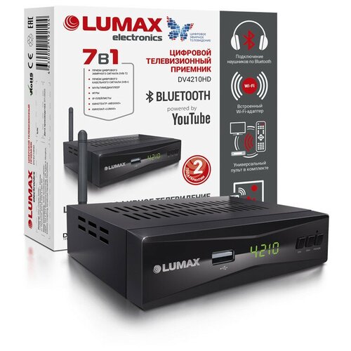 Приставка для цифрового ТВ Lumax DV4210HD черный