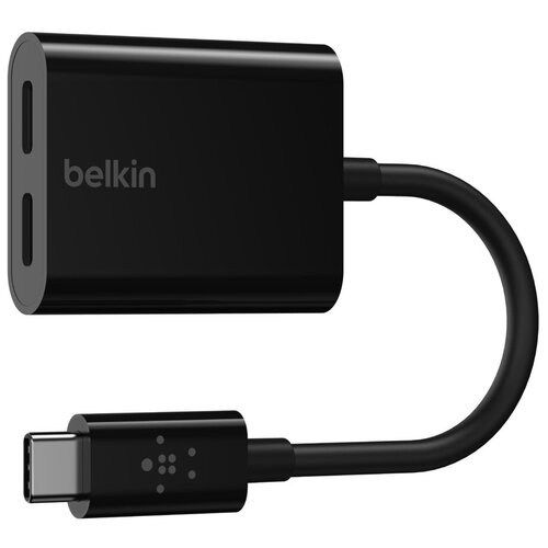 Адаптер Belkin USB Type-C для аудио и зарядки (F7U081BTBLK)