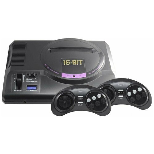 Игровая приставка 16 bit Sega Retro Genesis HD Ultra (225 в 1) + 225 встроенных игр + 2 беспроводных геймпада + HDMI кабель (Черная)