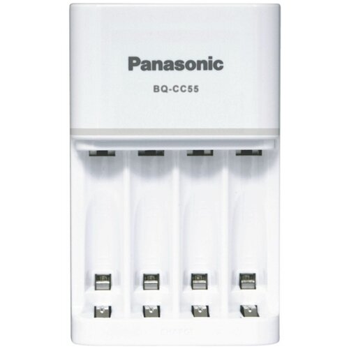 Panasonic Зарядное устройство для аккумуляторов Panasonic eneloop Smart&Quick Charger White (BQ-CC55E WHITE)