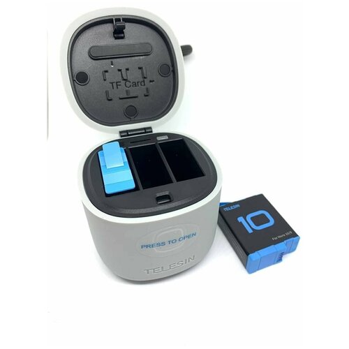 Зарядное устройство Telesin All-in Box + 2 аккумулятора для GoPro HERO 9/GoPro HERO 10