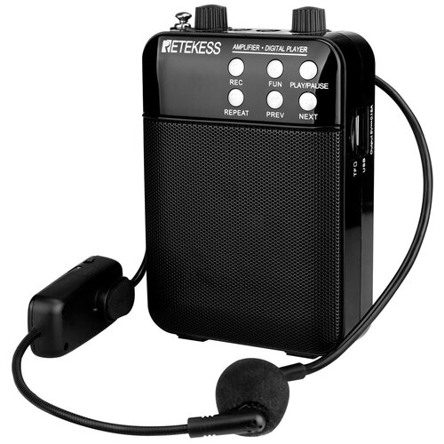 Усилитель голоса (громкоговоритель) поясной Retekess TR619W с беспроводным UHF микрофоном