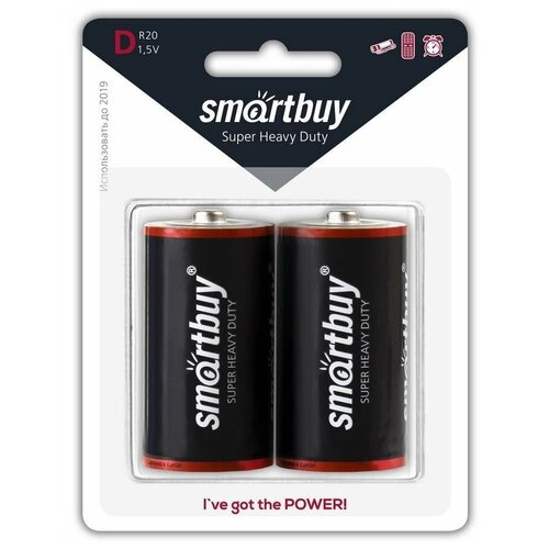 Батарейка солевая D Mono SmartBuy R20