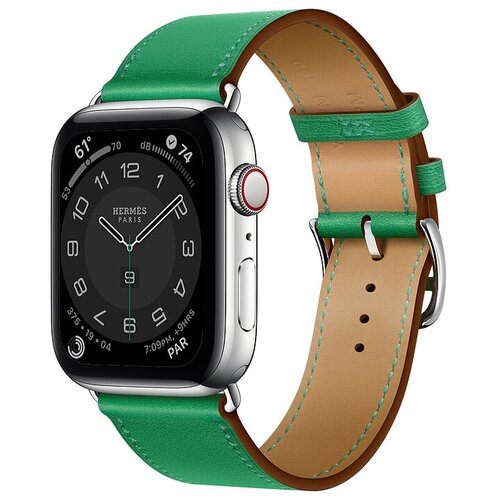 Умные часы Apple Watch Hermès Series 6 GPS + Cellular 40мм Stainless Steel Case with Double Tour Серебристый/Noir