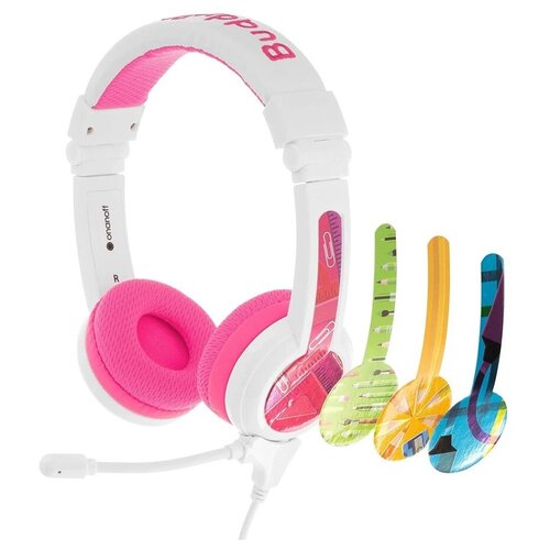Onanoff Buddyphones School Plus pink детские bluetooth-наушники с микрофоном