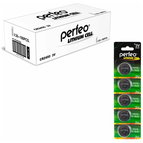 Батарейка Perfeo CR2450/5BL Lithium Cell