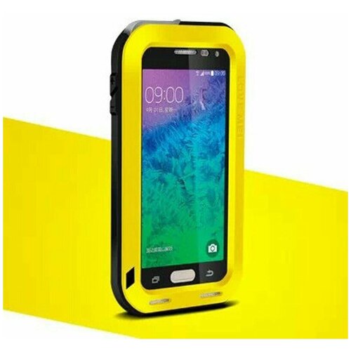Гибридный чехол LOVE MEI POWERFUL для Samsung Galaxy Alpha (желтый)