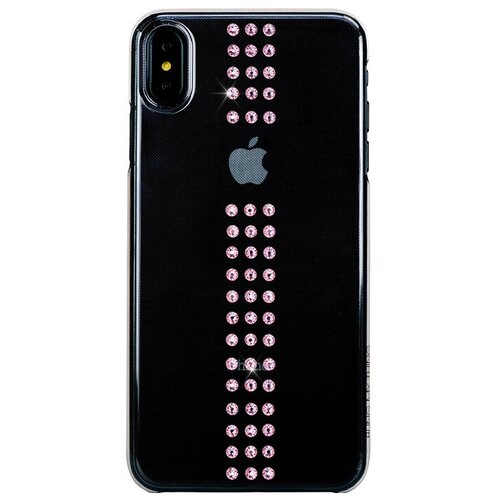 Чехол Bling My Thing Stripe Case для iPhone Xs Max прозрачный/розовый