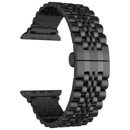 Ремешок из нержавеющей стали для Apple Watch 42/44/45 mm LYAMBDA CASTOR DS-APG-04-44-BK Black