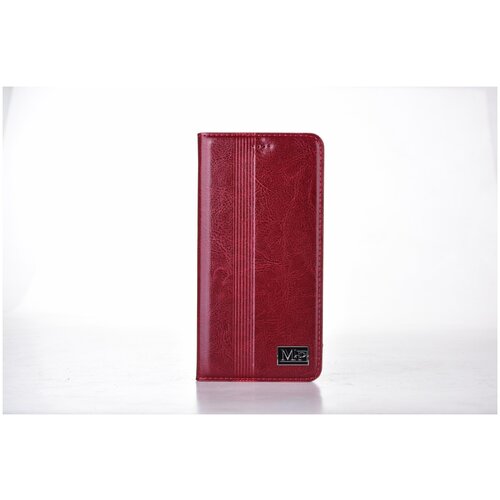 Чехол-книжка MyPads Premium для Huawei Nova 8i / Huawei Honor 50 Lite из натуральной кожи прошитый прострочкой красный с магнитной крышкой