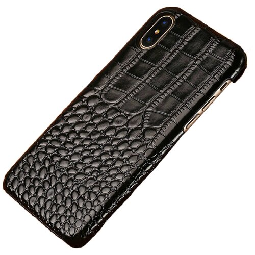 Чехол-накладка-бампер MyPads Premium для iPhone XS (Айфон 10 Икс С) из натуральной кожи с тиснением крокодила экзотическая неповторимая фактура р...