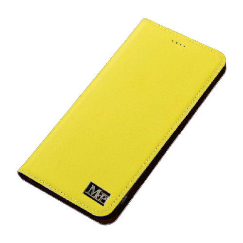 Чехол-книжка MyPads Premium Pelle di Marmo для Samsung Galaxy A8s / Galaxy A9 Pro (2019) из натуральной мраморной кожи прошитый прострочкой желтый