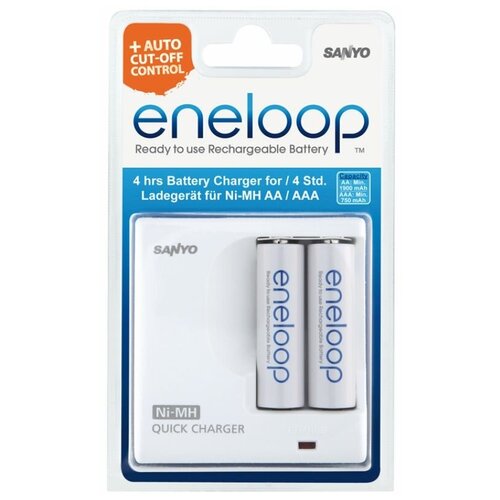Зарядное устройство Sanyo Eneloop MDR02-E-2-4UTGB + 2шт AAA 750 mAh