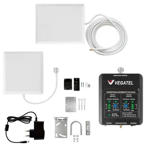 Комплект Vegatel VT - 900E/3G-kit (LED) усилитель сигнала 2G GSM 900МГц 3G UMTS 900МГц 3G 2100Мгц