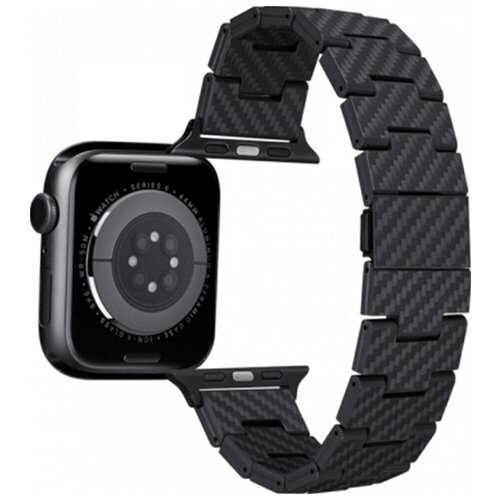 Браслет карбоновый Pitaka для Apple Watch 6/7 серии 42/44мм Retro (AWB1004)