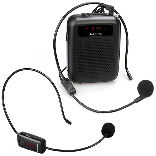 Усилитель голоса поясной (громкоговоритель) Retekess PR16R-W с беспроводным микрофоном
