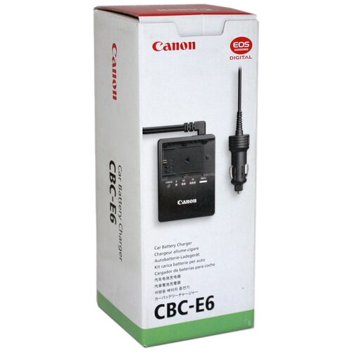 Зарядное устройство Canon CBC-E6 автомобильное для LP-E6 для 5DS/5D Mark IV III II/6D/7D/7D MarkII/60D/70D/80D (3350B001)