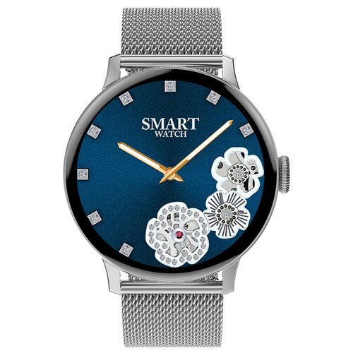 Kingwear Смарт часы KingWear DT2 с bluetooth звонком (Серебристый часы + серебристый металлический и прозрачный силиконовый ремни)