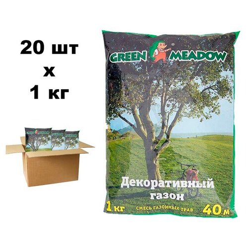Семена газона GREEN MEADOW Декоративный газон для затененных мест 20 шт. по 1 кг