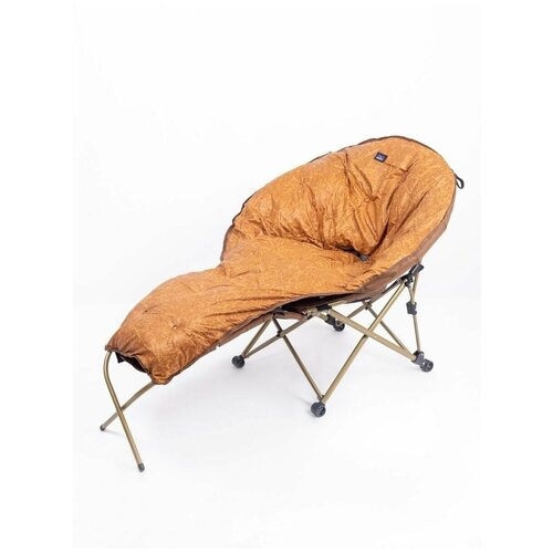 Кресло шезлонг садовое/ Туристическое складное кресло с матрасом мягким