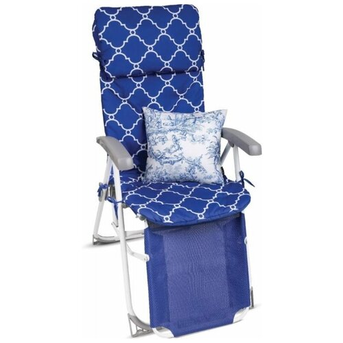 NIKA Кресло-шезлонг со съемным матрасом и декоративной подушкой (HHK7/BL синий)