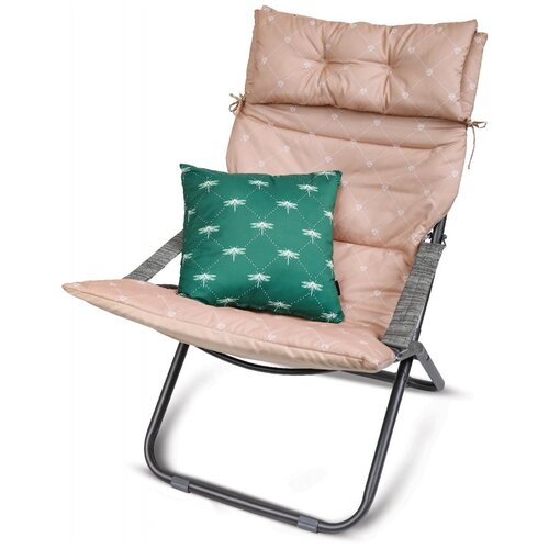 Кресло-шезлонг складное со съемным матрасом и декоративной подушкой Haushalt HHK6/BМ бамбук