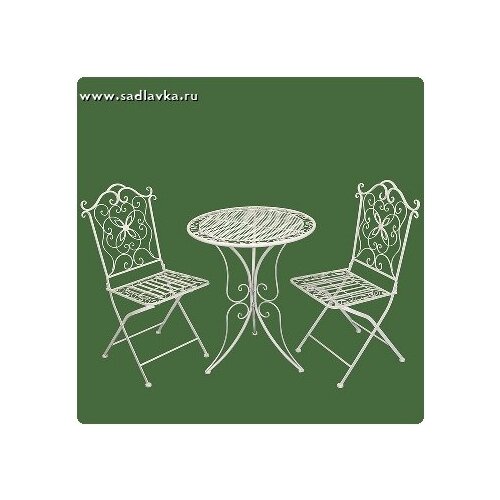 Комплект мебели бабаочка-лотос (1 стол+2 стула) Sadlavka SW(180422-120091) Белый