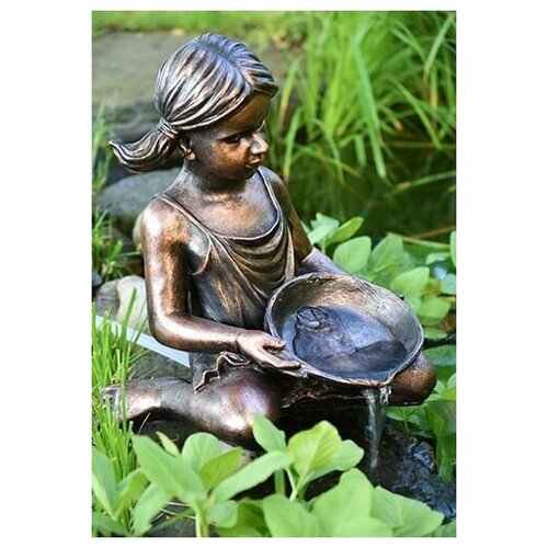Фигура для фонтана в пруду "Девочка с чашей"