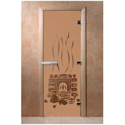 Дверь для бани "Банька бронза матовая" 1900х700 мм