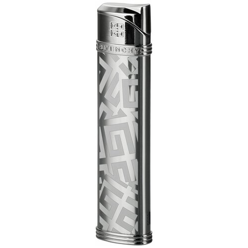 Зажигалка газовая Givenchy G28 Dia Silver Shiny & white 4G logo