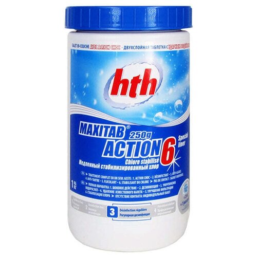 Двухслойные таблетки HTH 6 в 1 MAXITAB ACTION 1 кг K801792H1