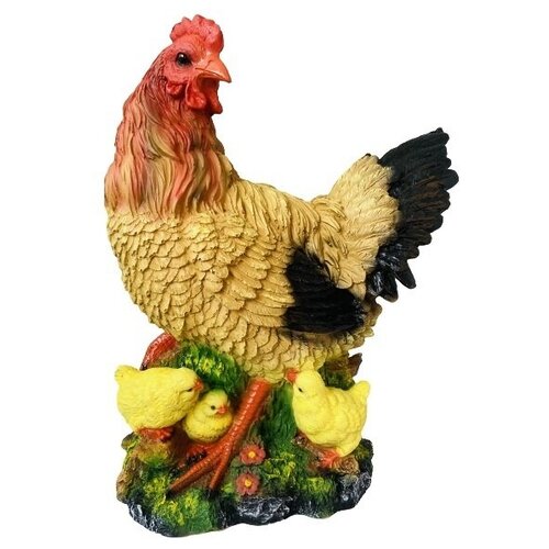 Садовая фигурка "Курица с цыплятами большая Н-41см"
