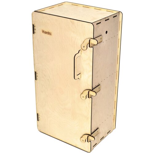 Деревянная разборная коптильня для холодного копчения Hanhi 153 литра / коптильный шкаф для дачи Ханхи