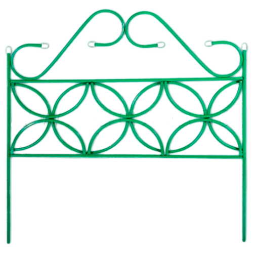 Декоративный заборчик металлический для сада «Клевер» 5 секций
