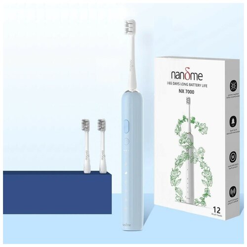 Электрическая звуковая зубная щетка Nandme NX7000-B2 (в комплекте две насадки)