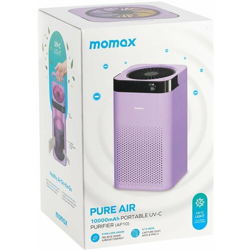 Портативный очиститель воздуха Momax UV-C Purifier фиолетовый