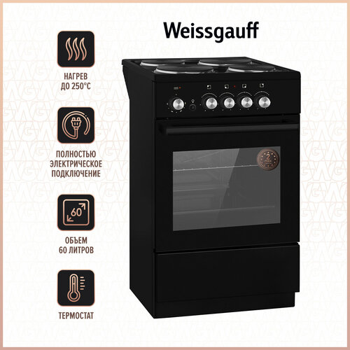 Электрическая плита Weissgauff WES E2V00 BS