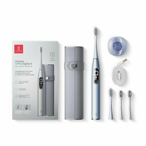 Электрическая зубная щетка Комплект Oclean X Pro Digital Set (Серебрянный).