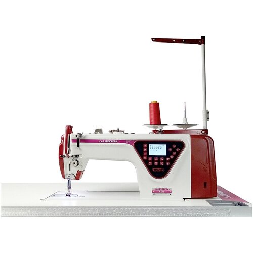 Прямострочная швейная машина Aurora F5-H для тяжелых тканей cо стандартным столом