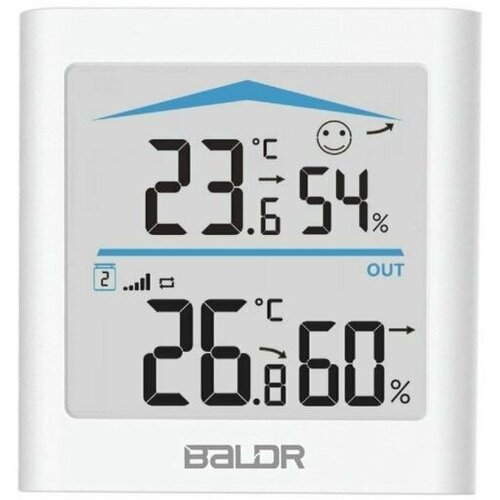 BALDR B0135T2H2-WHITE цифровой термогигрометр с внешним датчиком