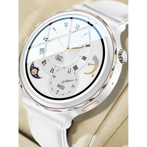 Смарт часы круглые женские Smart Watch X6 pro iOS Android серебристые